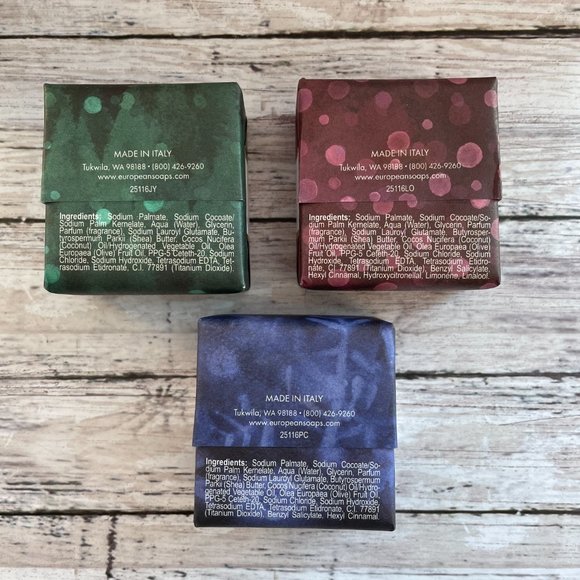 Enriched Shea Butter Moisture Soaps 3 pcs Made in Italy - Picture 4 of 8